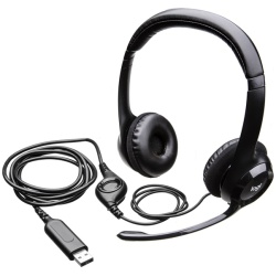 Logitech Fejhallgató - H390 Headset (USB, mikrofon, fekete)