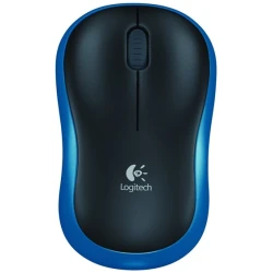 Logitech Egér - M185 (Vezeték nélküli, Optikai, Notebook, 1000 DPI, kék)