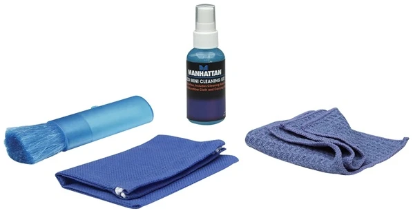 Manhattan LCD tisztító - Kit, Alkohol Mentes, Tisztító kendővel, ecsettel 60ml