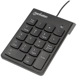 Manhattan Numerikus billentyűzet - USB , Fekete