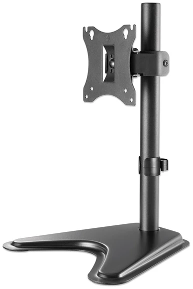 Manhattan asztali állvány - 1db monitor részére (min.VESA:75x75, 17"-27"-ig, 360° fordítás, kábel rendező,7kg, fekete) 1 Manhattan asztali állvány - 1db monitor részére (min.VESA:75x75, 17"-27"-ig, 360° fordítás, kábel rendező,7kg, fekete)