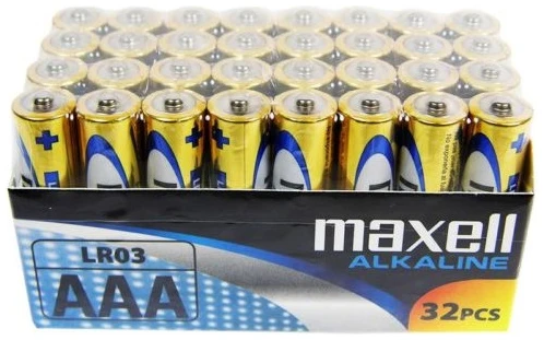 Maxell Elem - Alkáli elem,  32db AAA (LR03), 1,5V (no mercury)