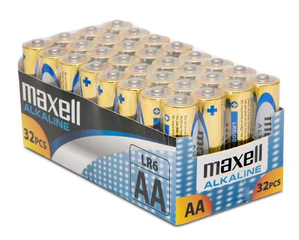 Maxell Elem - Alkáli elem,  32db AA (LR6), 1,5V (no mercury)