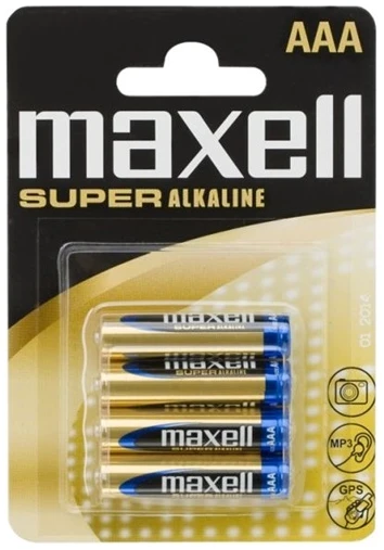 Maxell Elem - Szuper Alkáli elem,  4db AAA (LR03), 1,5V (no mercury)