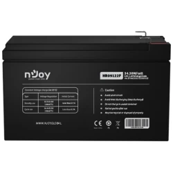 NJOY Szünetmentes akkumulátor - HR09122F (12V/9Ah, High Rate Discharge, Long-life, T2/F2, zárt, gondozás mentes, AGM)