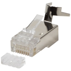 RJ45 csatlakozó Cat6, Cat6A, Cat7, Cat7A kábelre, árnyékolt, 50db/csomag