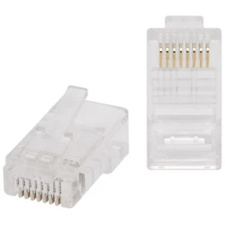 RJ45 Cat5 csatlakozó UTP patch kábelre, 100db/csomag