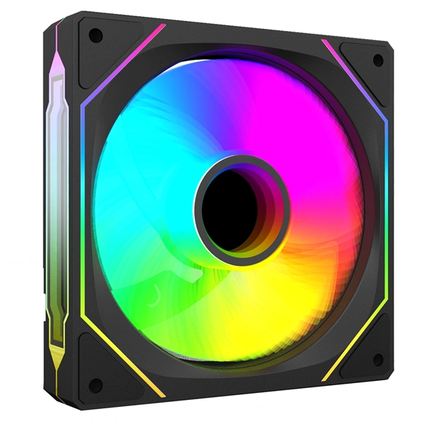 Rampage Cooler 12cm - 7C-120SR (max 21,2 dBA, Reverse, 65,41 m3/h, ház hűtésre, A-RGB LED, fekete) 1 Rampage Cooler 12cm - 7C-120SR (max 21,2 dBA, Reverse, 65,41 m3/h, ház hűtésre, A-RGB LED, fekete)