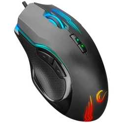 Rampage Egér Gamer - SMX-G38 CLAW (7200DPI, 8 gomb, makro, RGB LED, 1,8m harisnyázott kábel, fekete)