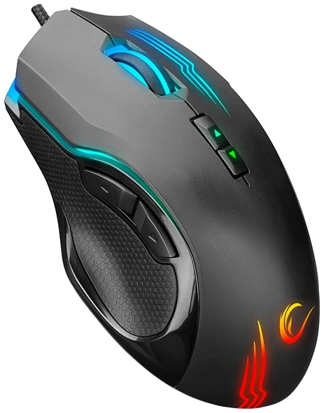 Rampage Egér Gamer - SMX-G38 CLAW (7200DPI, 8 gomb, makro, RGB LED, 1,8m harisnyázott kábel, fekete) 1 Rampage Egér Gamer - SMX-G38 CLAW (7200DPI, 8 gomb, makro, RGB LED, 1,8m harisnyázott kábel, fekete)