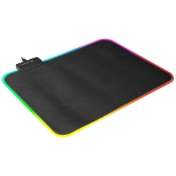 Rampage Egérpad - MP-23 (252*328*3mm; fekete, RGB LED)
