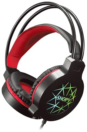 Snopy Fejhallgató - SN-GX7 CRAZY (2.0, mikrofon, USB+3,5mm jack, hang.szab., nagy-párnás, 2m kábel, fekete)