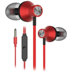 Snopy Fülhallgató - SN-J19 Red (mikrofon, 3.5mm TRRS jack, 1.2m kábel, piros)