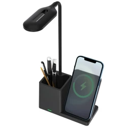 S-Link Asztali lámpa -SL-M9054 (Wireless töltő 10W, fekete)