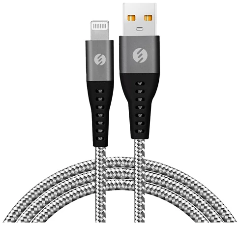 S-Link kábel - SL-STM60L (3A, 12W, Gyorstöltés, Lightning, 100cm adat+töltőkábel, fehér)