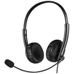 Sandberg Fejhallgató - 2in1 Office Headset Jack+USB (mikrofon; USB+Jack; hangerő szabályzó; 1,5m kábel; fekete)