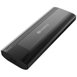 Sandberg Külső SSD Ház - USB 3.2 Case for M.2+NVMe SSD (USB-C; M.2/NVMe; Max.:2TB, fekete)