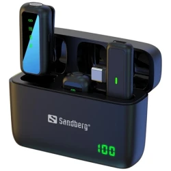 Sandberg Mikrofon - Streamer USB-C Wireless Mic x2