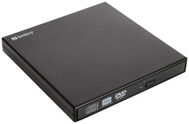Sandberg ODD Külső - USB Mini DVD író (USB; USB tápellátás; Fekete)