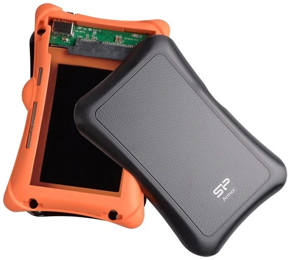 Silicon Power Külső ház 2,5" - ARMOR A30 (SATA, Fekete, USB3.0, 7mm, Ütésálló és porálló)