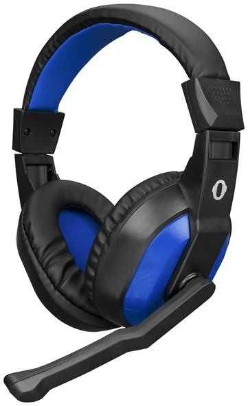 Snopy Fejhallgató - SN-633 Blue (mikrofon, 3.5mm jack, hangerőszabályzó, nagy-párnás, 1.8m kábel, fekete-kék)