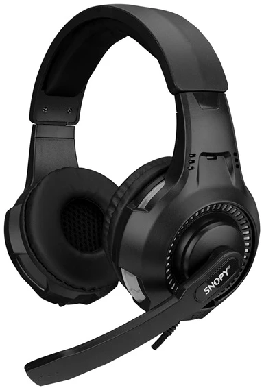 Snopy Fejhallgató - SN-8800 GAMETIME (fekete mikrofon, 3.5mm jack, hangerőszabályzó, nagy-párnás, 2.2m kábel)