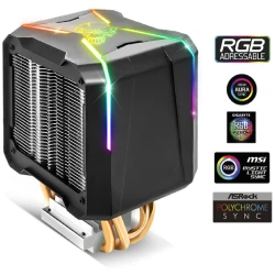 Spirit of Gamer CPU Cooler - CPU AIRCOOLER PRO ARGB (27dB; 1600 RPM; 1x12cm; aluminium/réz)