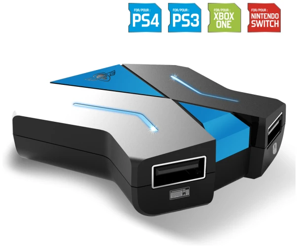 Spirit of Gamer Egér/Billentyűzet adapter konzolokhoz - SOG-CONV1 (3x USB-A, 2x USB-C, Nintendo/PS4/PS3/Xbox One)