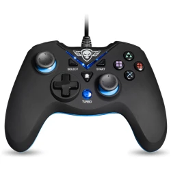 Spirit of Gamer Gamepad - XGP WIRED Blue (USB, 1,8m kábel, Vibration, PC és PS3 kompatibilis, fekete-kék)