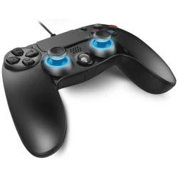 Spirit of Gamer Gamepad - XGP WIRED PS4 (USB, 1,9m kábel, Vibration, PC és PS4 kompatibilis, fekete-kék)