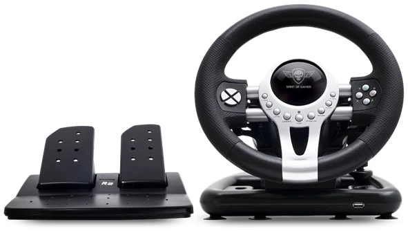 Spirit of Gamer Kormány - RACE WHEEL PRO 2 (kormány+pedálok+váltó, PC / PS3/4 / XBOX X/S/One kompatibilis, fekete)