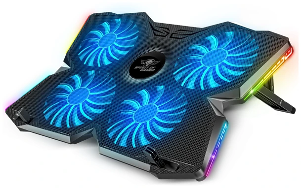 Spirit of Gamer Notebook Hűtőpad 17"-ig - AIRBLADE 500 RGB (25dB; 4x12cm, RGB, 2xUSB2.0)