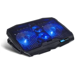 Spirit of Gamer Notebook Hűtőpad 17"-ig - AIRBLADE 600 Blue (15dB; max. 95,14 m3/h; 2x12cm, LED, 2xUSB2.0)