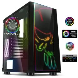 Spirit of Gamer Számítógépház - GHOST ONE RGB (fekete, ablakos, 2x12cm ventilátor, ATX, mATX, 2xUSB3.0, 1xUSB2.0)