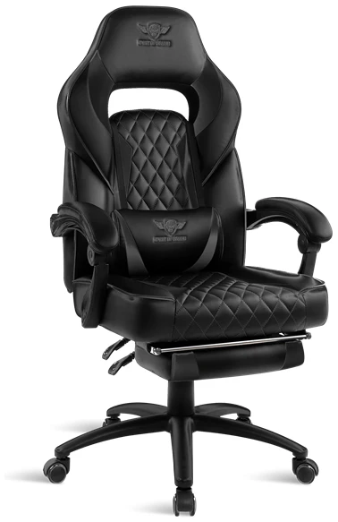 Spirit of Gamer szék - MUSTANG Black (állítható dőlés/magasság; kihajtható lábtartó; max.120kg-ig, fekete) 1 Spirit of Gamer szék - MUSTANG Black (állítható dőlés/magasság; kihajtható lábtartó; max.120kg-ig, fekete)