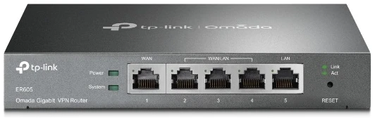 TP-Link Router - ER605 VPN (1Gbps, 1 WAN + 3 LAN/WAN + 1 LAN; 20x VPN)
