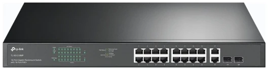 TP-Link Switch  PoE - TL-SG1218MP (18 port 1Gbps; 16x at/af PoE port; 192W; 2x SFP)