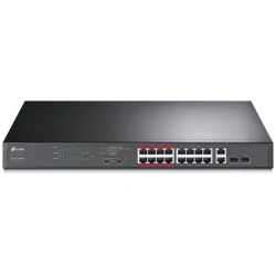 TP-Link Switch PoE - TL-SL1218MP (16port 100Mbps; 16 at/PoE+ port; 2x Combo SFP; 192W, 250m extended mode)