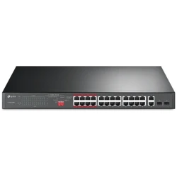TP-Link Switch PoE - TL-SL1226P (24port 100Mbps; 24 af PoE port; 2x Combo SFP; 250W, 250m extended mode)