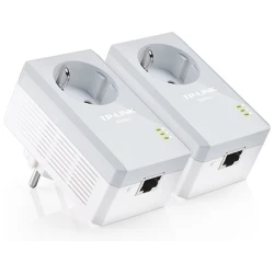 TP-Link Powerline adapter Kit - TL-PA4010P (100Mbps (500Mbps adatátvitel); 230V aljzat, 128-bit AES, QoS, Max 300m)