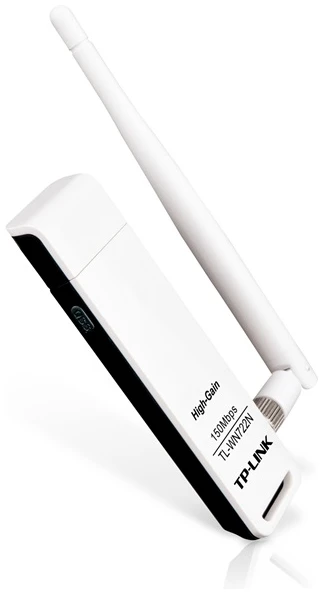 TP-Link Hálózati adapter WiFi N - TL-WN722N (USB; 150Mbps, 2,4GHz, cserélhető 4dBi antenna)