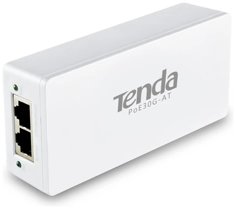 Tenda PoE Injector adapter - PoE30G-AT (30W, 230V bemenet; 802.3af/at PoE; 1Gbps, Max 100m) 1 Tenda PoE Injector adapter - PoE30G-AT (30W, 230V bemenet; 802.3af/at PoE; 1Gbps, Max 100m)
