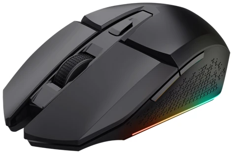 Trust Egér Gamer Vezeték nélküli - GXT110 Felox (Optikai érzékelő; 800-4800DPI; 6 gomb; LED; Akkumulátor; fekete)