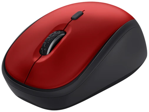 Trust Egér Notebook Vezeték Nélküli - Yvi+ Red (800-1600DPI; micro vevő;  vörös)