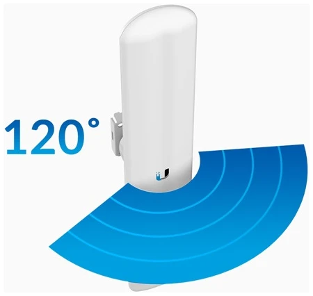 Ubiquiti Access Point WiFi - LAP-120 (airMAX LiteBeam Sector 450Mbps@5GHz; 1Gbps; 16dBi; 24V PoE; 120°, külltéri)