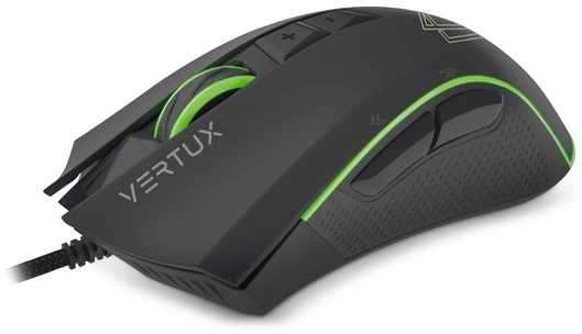 Vertux Egér - RODON (Vezetékes, Optikai, RGB LED, 7 gomb, 12000 dpi, fekete)
