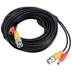 WaliSec WS-HDVP100FT-CU BNC+DC táp kábel 30m, HD kamerákhoz, fekete