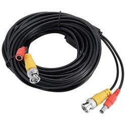 WaliSec WS-HDVP100FT-CU BNC+DC táp kábel 30m, HD kamerákhoz, fekete
