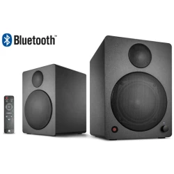 WaveMaster Hangszóró 2.0 - CUBE NEO Black (50W RMS, Bluetooth, 3,5mm jack, RCA, Toslink, Távírányító, Fekete)