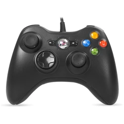 Rampage Gamepad - SG-R360 Black (USB, 2,2m kábel, PC és Xbox360 kompatibilis, fekete)